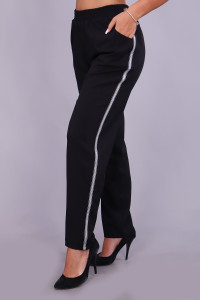 Брюки женские №32806 смесовая ткань (р-ры: 48-62) черный