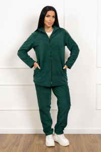 Костюм двойка женский 1646/8 флис (р-ры: 48-58) изумрудный