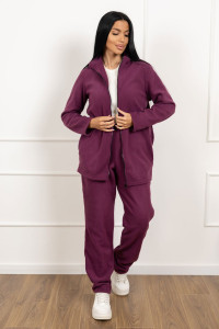 Костюм двойка женский 1646/1 флис (р-ры: 48-58) фиолетовый