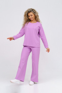Костюм двойка женский ТС 7009 футер (р-ры: 42-52) сиреневый