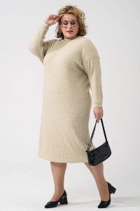 Платье женское "Ангора" 2432-Л лапша ангора (р-ры: 46-56) бежевый