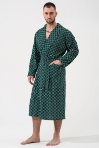 Халат мужской "Люкс" 2441-К кулирка (р-ры: 48-58) зеленый