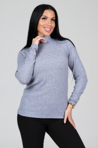 Водолазка женская ВА-2825 ангора лапша (р-ры: 46-60) св.серый