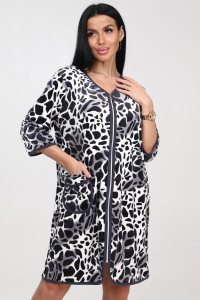 Халат женский "Молодежный" ХВ-2301 велюр (р-ры: 44-56) камушки