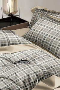 Постельное белье поплин стандарт на резинке П-3297