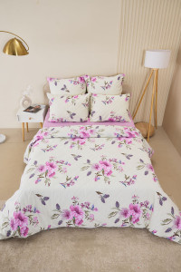 Постельное белье зима-лето поплин на резинке "Джина"