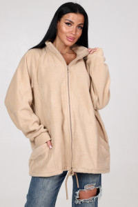 Толстовка женская "Макси" ТлФ-461 флис (р-ры: 62-72) бежевый