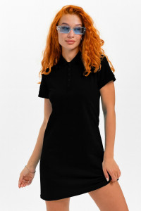 Платье женское №14413/1 пике (р-ры: 44-54) черный