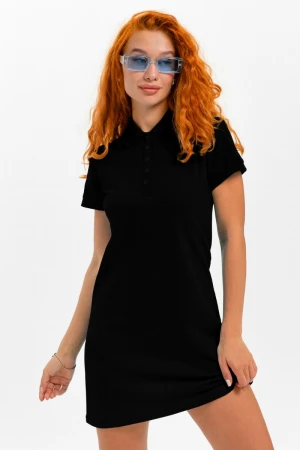 Платье женское №14413/1 пике (р-ры: 44-54) черный
