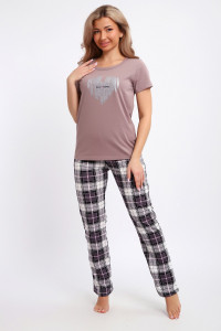 Костюм двойка женский №51205 кулирка (р-ры: 46-56) серый