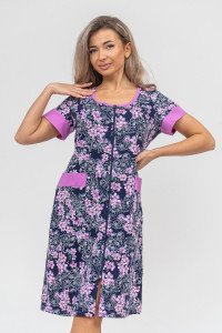 Халат женский №36897 кулирка (р-ры: 48-64) сирень