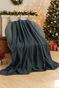 Плед флисовый "Графит"