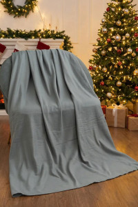 Плед флисовый "Серый"