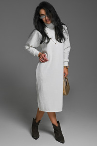 Платье женское №057922 вязаный трикотаж (р-ры: 46-52) белый