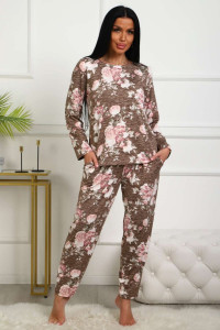 Костюм двойка женский №358мс масло (р-ры: 48-56) коричневый