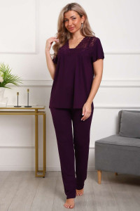 Пижама женская П183вз вискоза (р-ры: 50-58) бордо