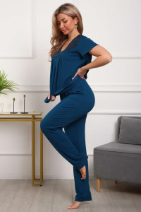 Пижама женская П183вз вискоза (р-ры: 50-58) изумрудный