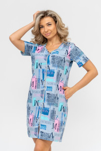 Халат женский №36733 кулирка (р-ры: 44-56) серый