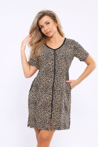 Халат женский №36864 кулирка (р-ры: 46-56) бежевый