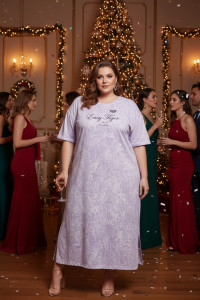 Платье женское №819 кулирка (р-ры: 62-76) фиолетовый