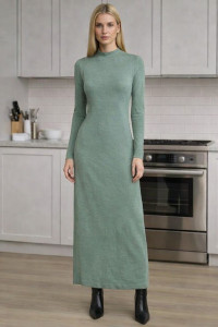 Платье женское №818 кулирка (р-ры: 48-58) оливковый