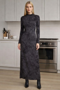 Платье женское №818 кулирка (р-ры: 48-58) черный