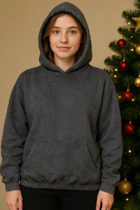 Худи женское №815 футер 2-х нитка (р-ры: 44-54) графит