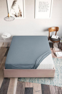 Простыня на резинке поплин "Тропическое бохо" комп.