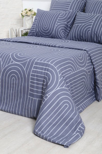 Пододеяльник перкаль "Пятый элемент" серый (последний размер) 150х217