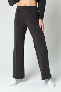 Брюки женские "Палаццо" ФБ-19 футер 3-х нитка петля (последний размер) графит 46