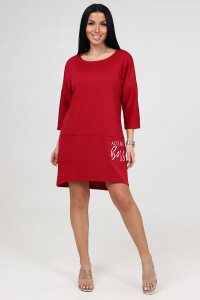 Туника женская "Милана BOSS" ТМ-2482 милано (последний размер) бордо 50