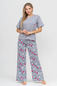 Костюм двойка женский "Бетси" 1220-3 трикотаж (последний размер) серый 46