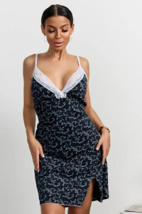 Сорочка женская "Камила" 1346-3 кулирка (последний размер) темно-синий 56