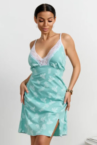 Сорочка женская "Камила" 1346-4 кулирка (последний размер) зеленый 46