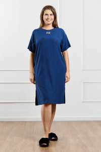 Туника женская "Рената-1" фактурный трикотаж (р-ры: 48-58) синий