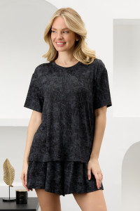 Костюм двойка женский "Миэла-3" вискоза (р-ры: 44-54) черный