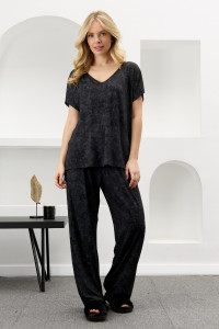 Костюм двойка женский "Миэла-2" вискоза (р-ры: 44-58) черный