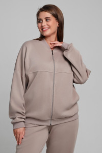 Бомбер женский "Авенсис-1" лининг (р-ры: 48-58) бежевый