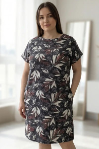 Туника женская "Грета" кулирка (р-ры: 50-60) серый