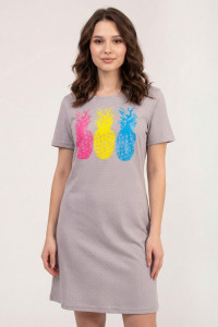 Туника женская К-369 "Джус" кулирка (р-ры: 44-54) мелкий горох