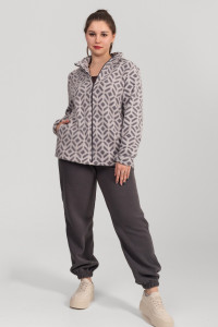 Костюм двойка женский "Эрика" ФК-47 флис (р-ры: 48-58) серый