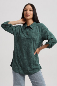 Туника женская 567 кулирка (р-ры: 48-66) зеленый-варенка