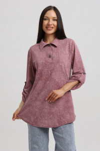 Туника женская 567 кулирка (р-ры: 48-66) сухая роза-варенка