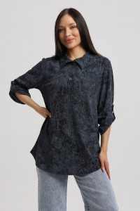 Туника женская 567 кулирка (р-ры: 48-66) синий-варенка