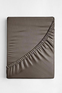 Простыня на резинке поплин "Мокко"