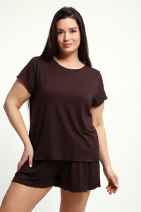 Пижама женская ПЖ-010 вискоза (р-ры: 50-70) кофе