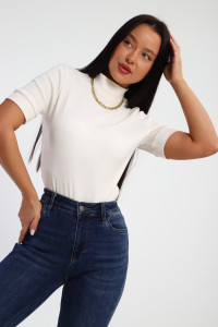 Водолазка женская №32105 рибана (р-ры: 44-58) кремовый