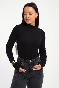 Водолазка женская №32104 рибана (р-ры: 44-58) черный