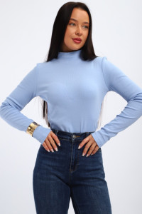 Водолазка женская №32104 рибана (р-ры: 44-58) голубой