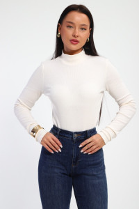 Водолазка женская №32104 рибана (р-ры: 44-58) кремовый